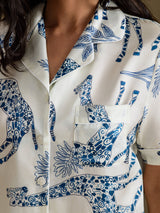 [Vit Giraff] SilkSilky-SE Short Sleeve Notch Collar Dam Pyjama 006