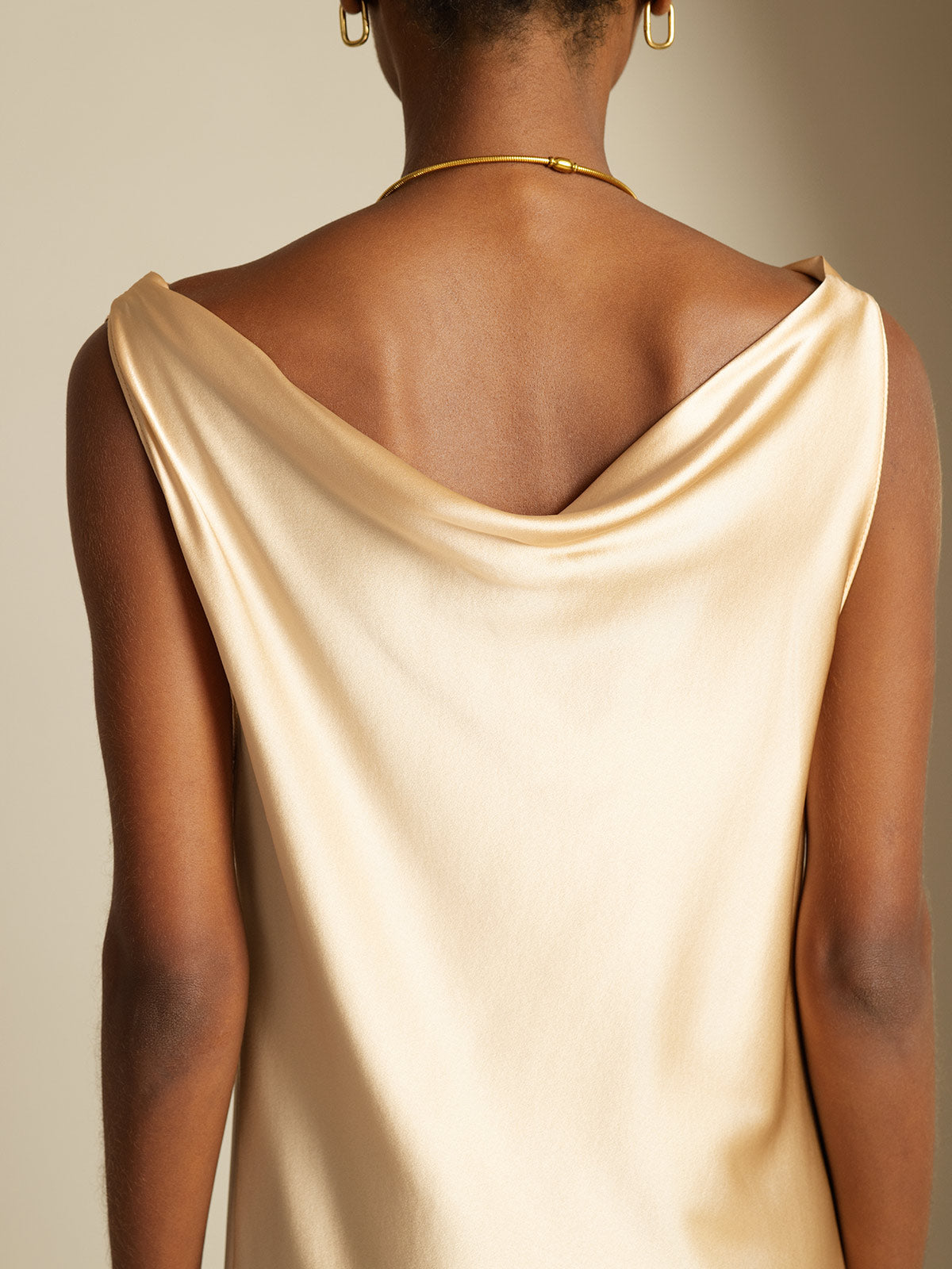 [Champagne] SilkSilky-SE 19Momme Silke Dress 004
