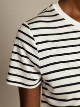 [Vit Rand] SilkSilky-SE Short Sleeve Crewkrage Dam T-Shirt 004