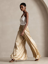 [Champagne] SilkSilky-SE 19Momme Silke Womens Pants 007