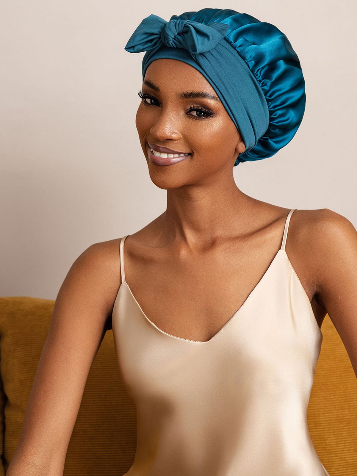 SilkSilky-SE Rent Silke Sleep Cap Kungsblått 002