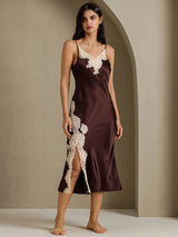 [Kaffe] SilkSilky-SE Spaghetti Strap V Neck Nattlinne 001