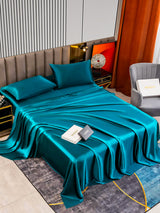 [Kungsblått] SilkSilky-SE 22Momme Rent Silke Bedding Set 002,