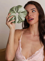[Ljusgrön] SilkSilky-SE Scrunchie 001