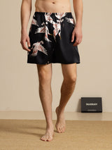[Svart] SilkSilky-SE 19Momme Mens Sleep Bottoms 003