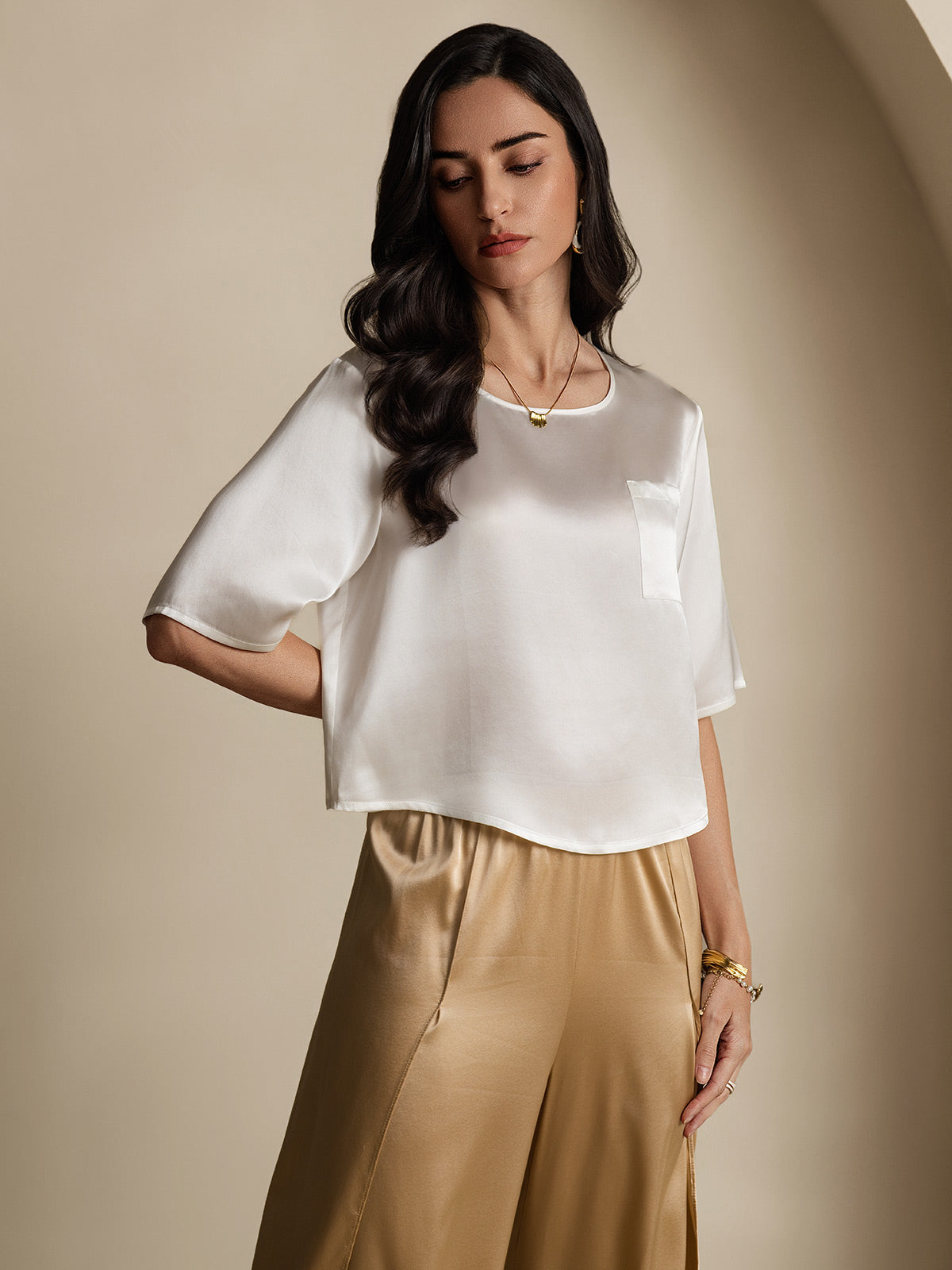 [Vit] SilkSilky-SE Rent Silke Womens T-Shirt 006