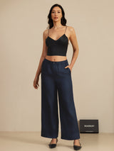 [Svart] SilkSilky-SE Spaghetti Strap V Neck Cami Toppar 006