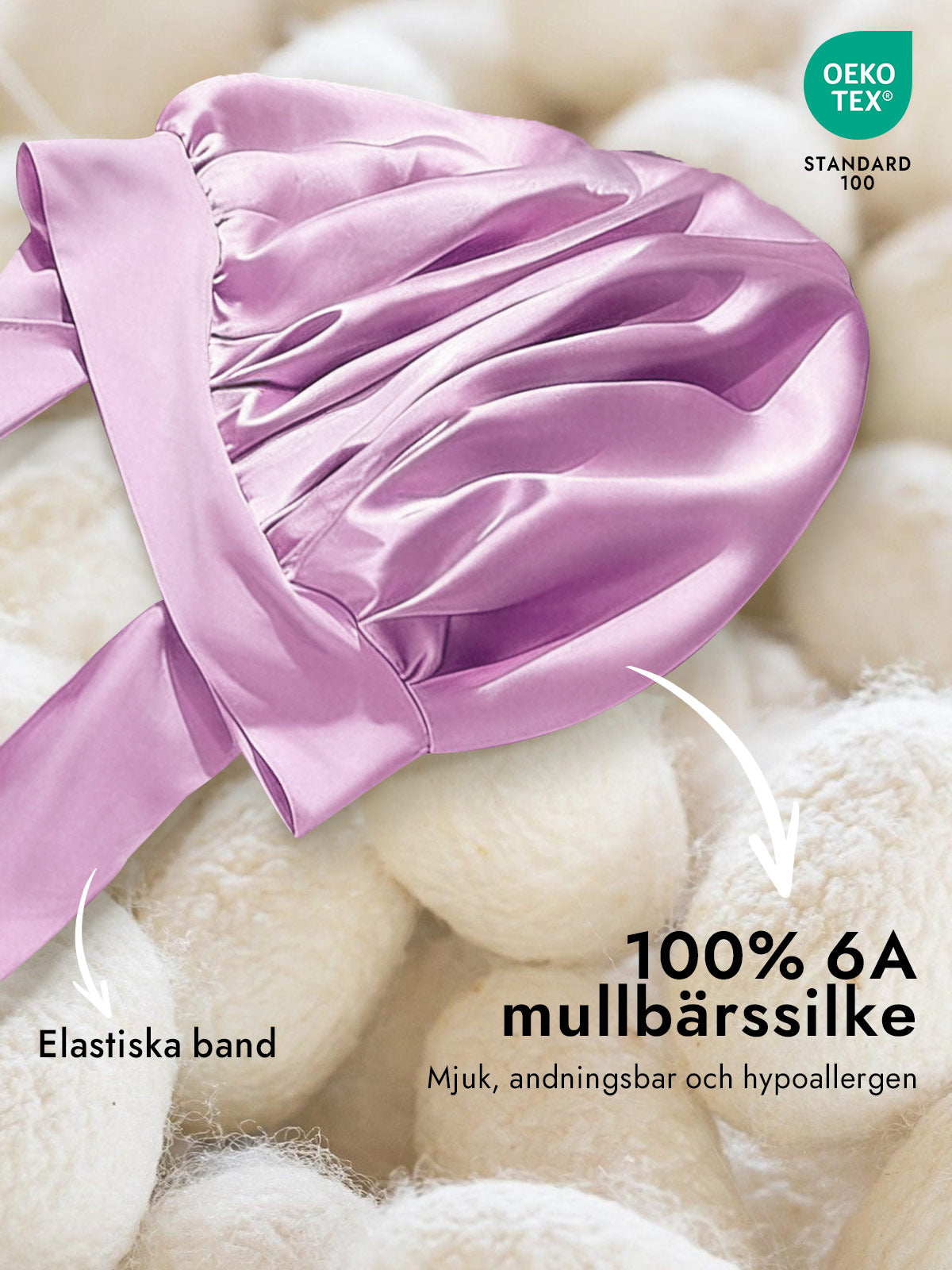 [Lavendel] SilkSilky-SE Rent Silke Sleep Cap 002