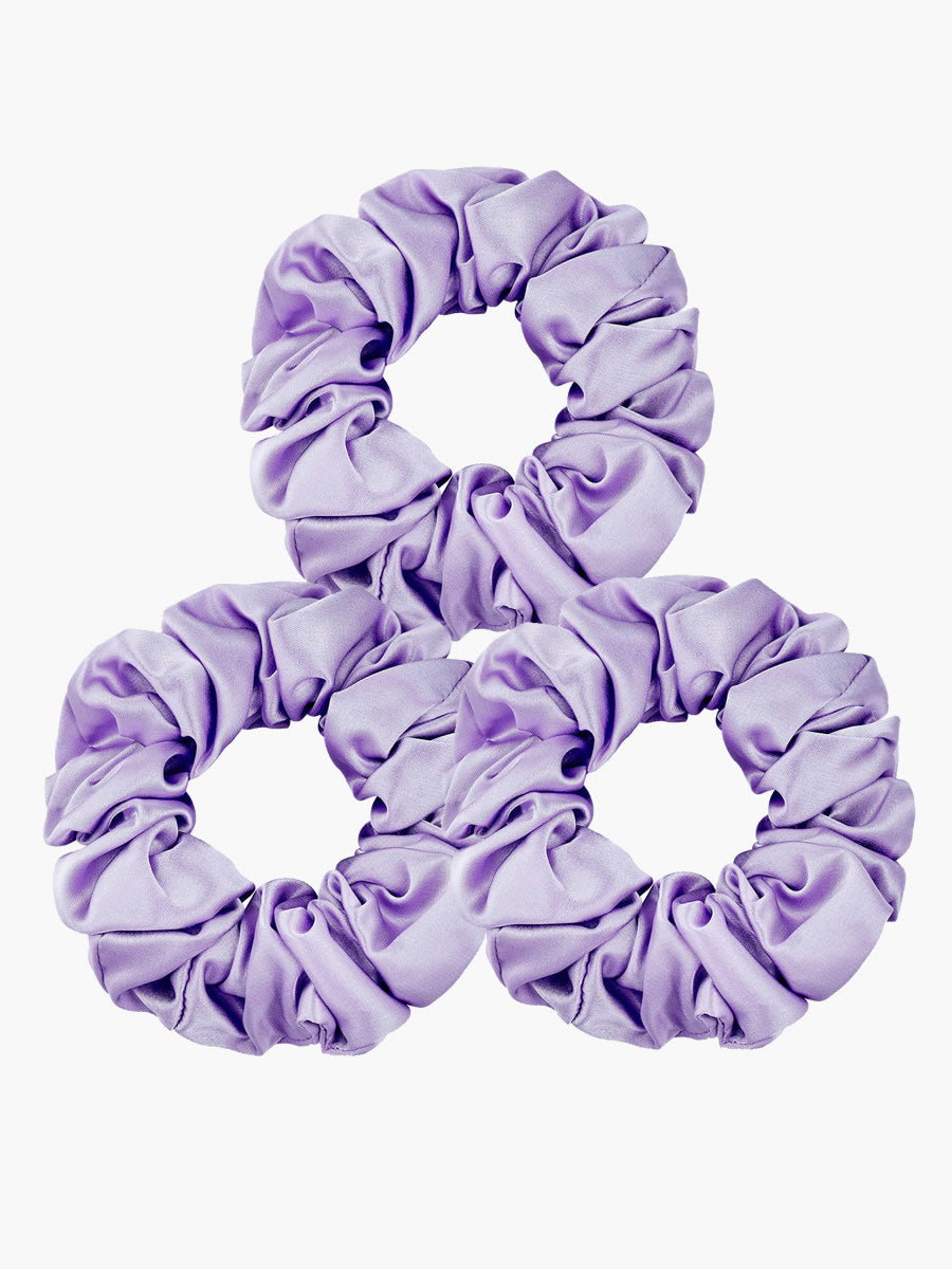 SilkSilky SE 19Momme Rent Silke Scrunchie Lavendel 003