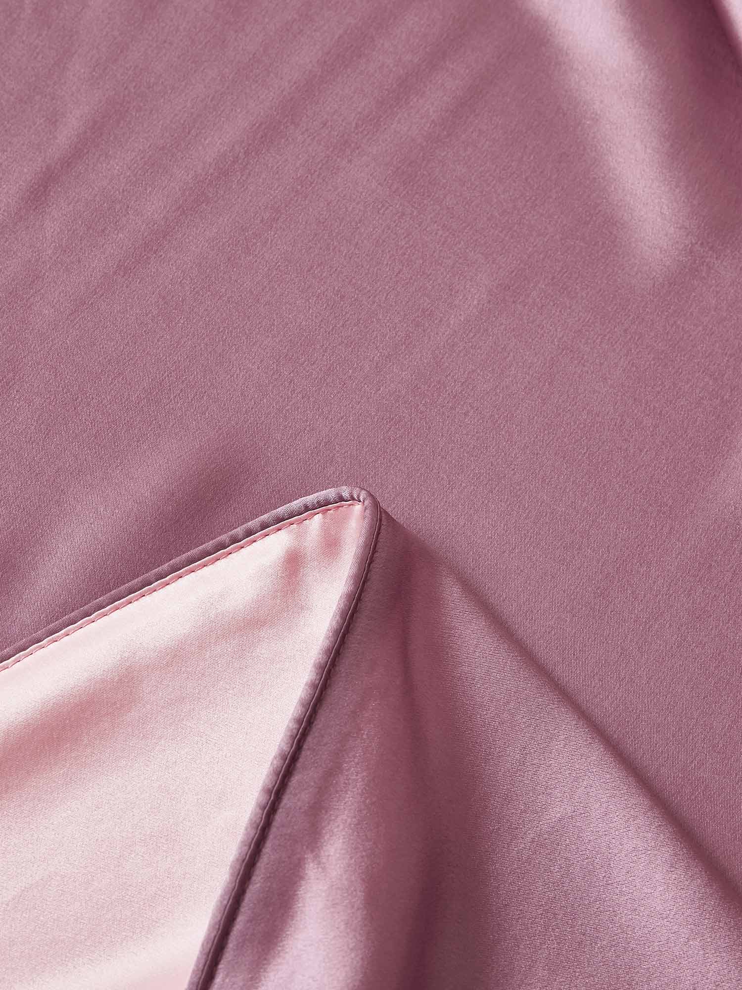 [BlekMauve+Ljusrosa] SilkSilky-SE 22Momme Rent Silke Bedding Set 007,
