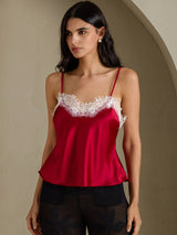 [Vin] SilkSilky-SE Spaghetti Strap V Neck Cami Toppar 001