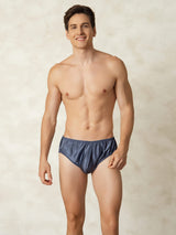 [Gråblå] SilkSilky-SE Rent Silke Mens Underwear 004