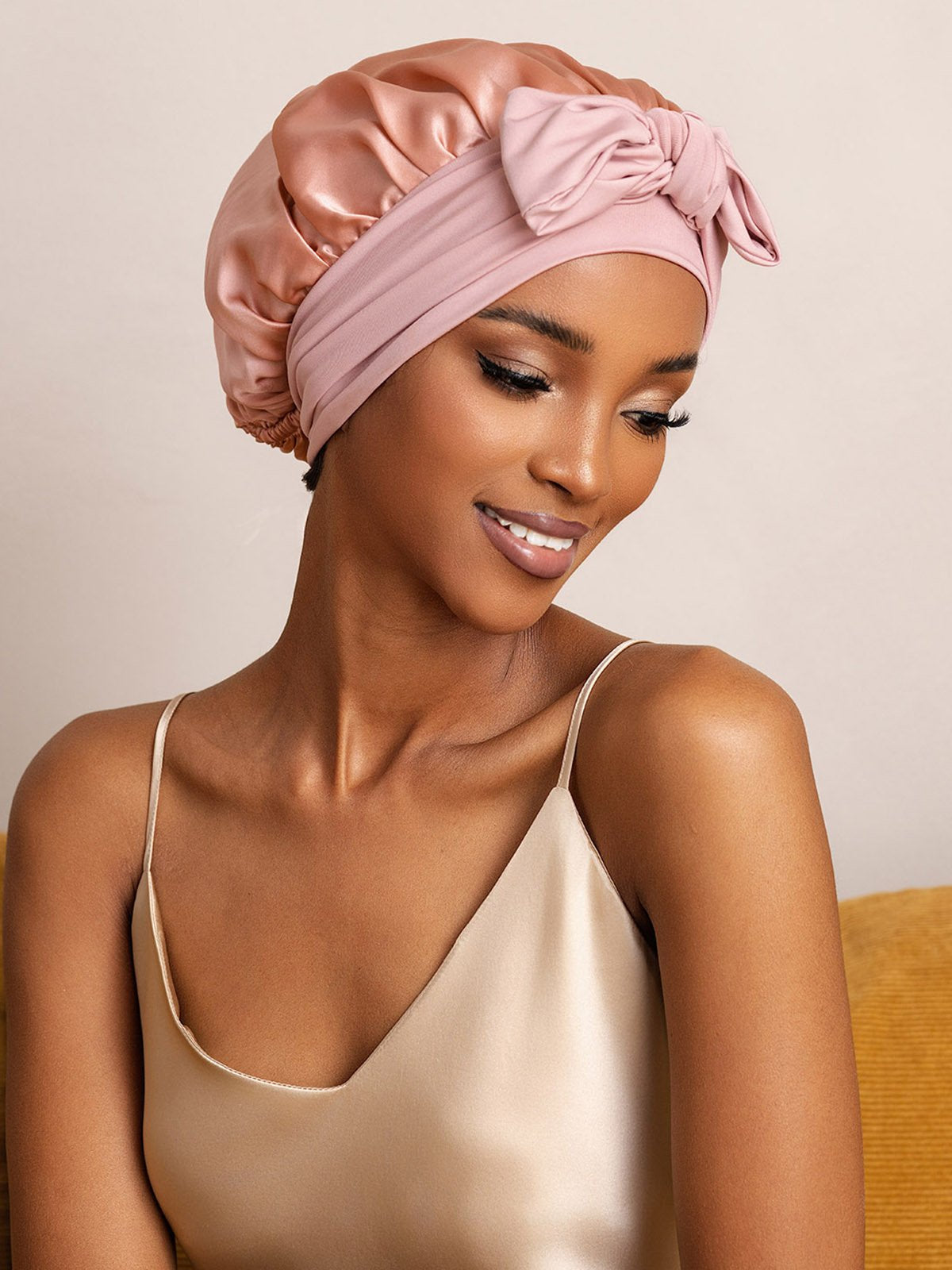 SilkSilky-SE Rent Silke Sleep Cap Rosa 004