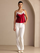 [Vin] SilkSilky-SE Spaghetti Strap V Neck Cami Toppar 006