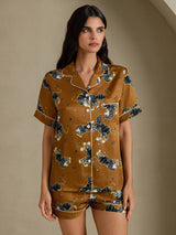 [Brunt Lejon] SilkSilky-SE Short Sleeve Notch Collar Dam Pyjama 001