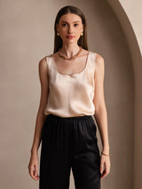[Champagne] SilkSilky-SE Sleeveless Cami Toppar 006