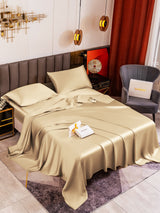 [Beige] SilkSilky-SE 19Momme Bäddset 001