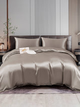 [Grå] SilkSilky-SE 22Momme Rent Silke Bedding Set 001,