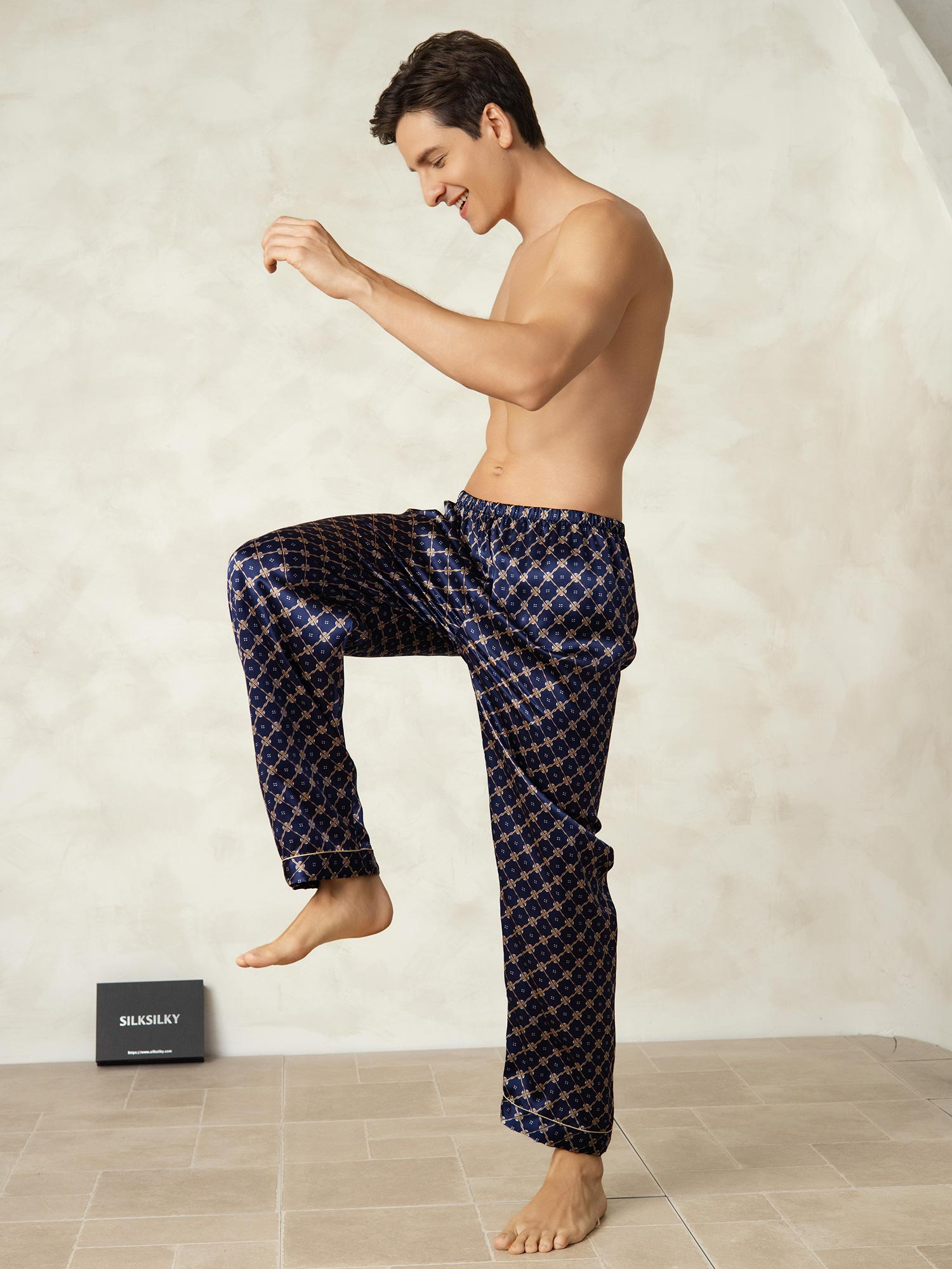 [Marin Kedja] SilkSilky-SE Rent Silke Mens Sleep Bottoms 005