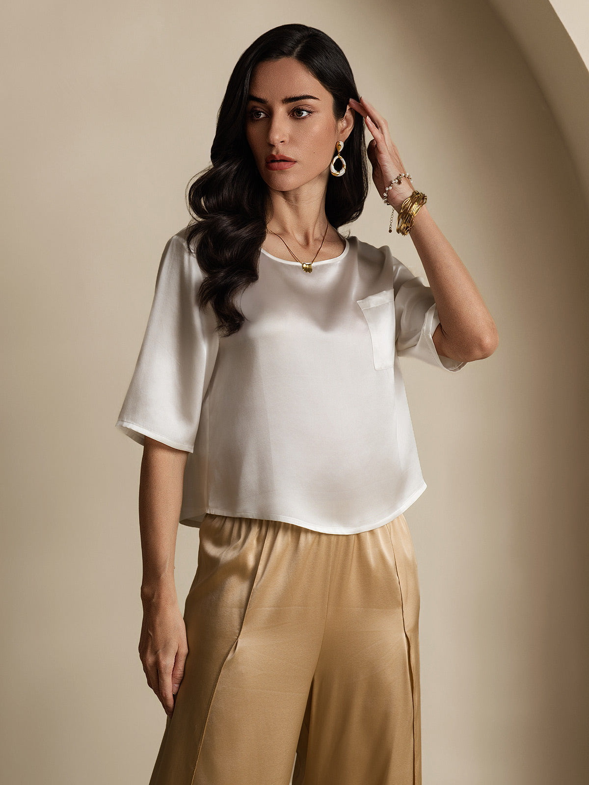 [Vit] SilkSilky-SE Rent Silke Womens T-Shirt 004