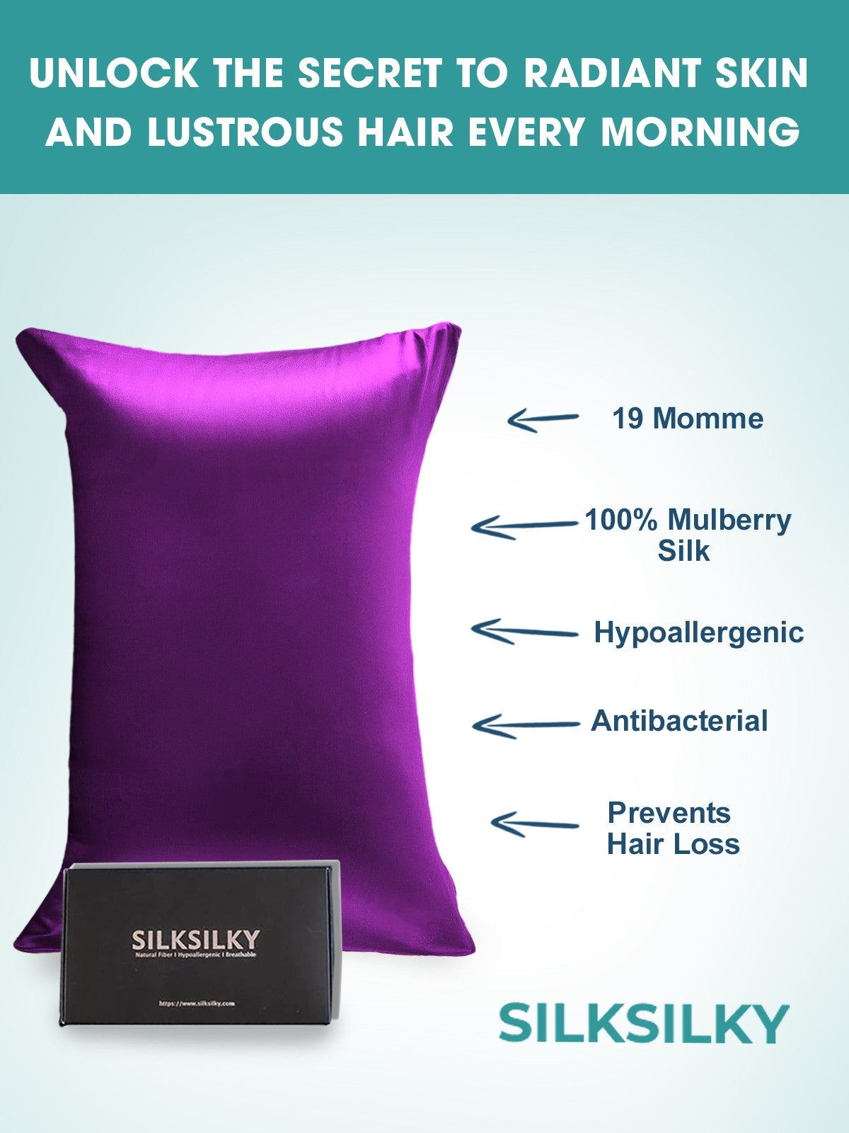 [Lila] SilkSilky-SE 19Momme Rent Silke Pillowcase 002