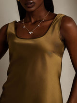 [Brun] SilkSilky-SE Sleeveless Cami Toppar 008
