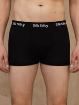 [Svart] SilkSilky-SE 100% Silk Jersey Herr Underkläder 003