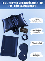 [Mörkblå] SilkSilky-SE 19Momme Rent Silke Pillowcase Set 002