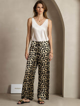 [Leopard] SilkSilky-SE 19Momme Silke Womens Pants 004,