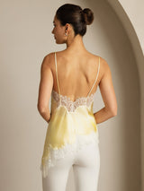 [Ljusgul] SilkSilky-SE Spaghetti Strap V Neck Cami Toppar 002