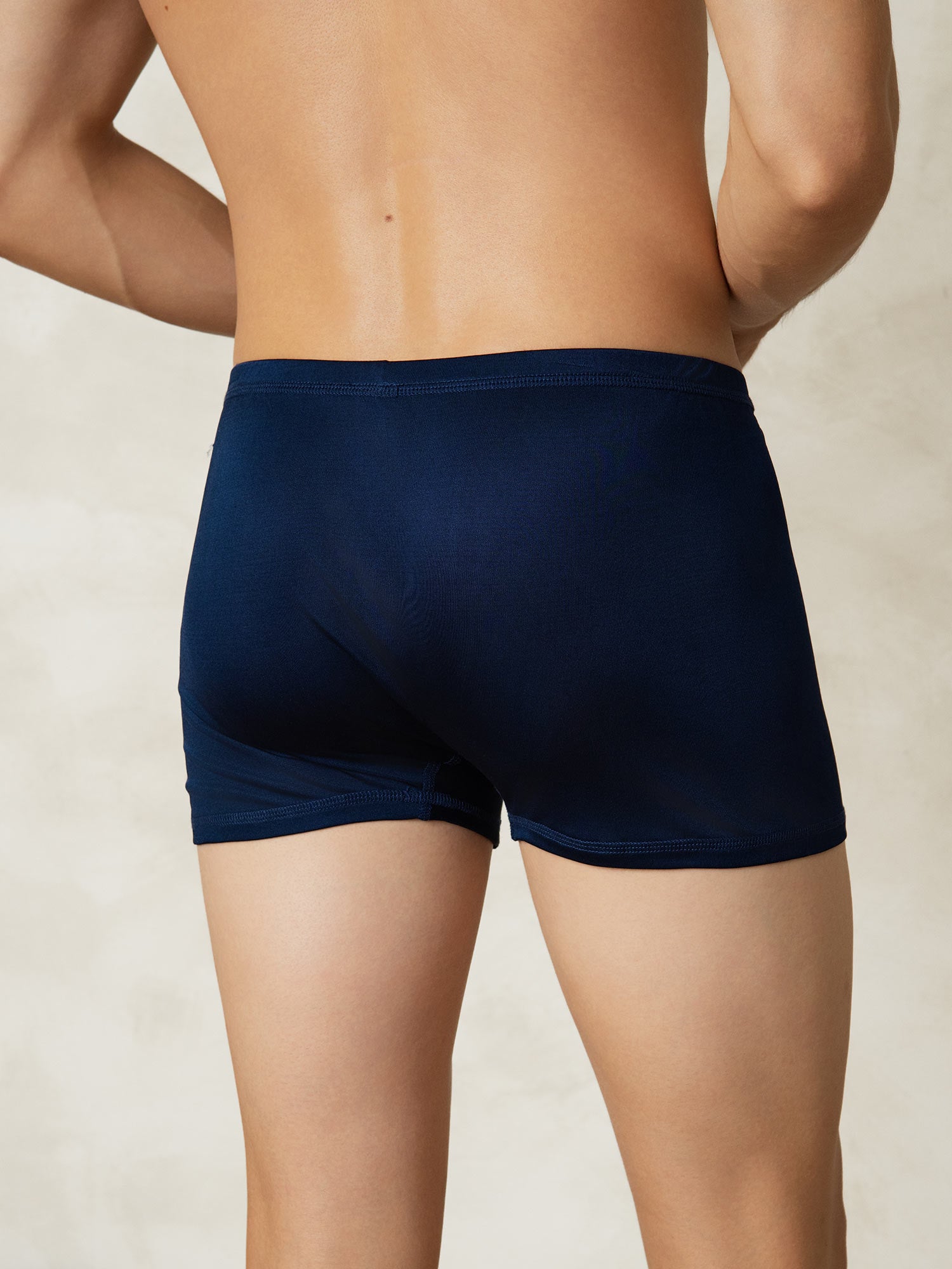 [Mörkblå] SilkSilky-SE Silke Stickad Mens Underwear 002