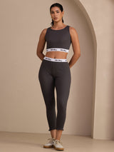 [Grå] SilkSilky-SE Sleeveless Crew Neck Women's Outfit Sets 003