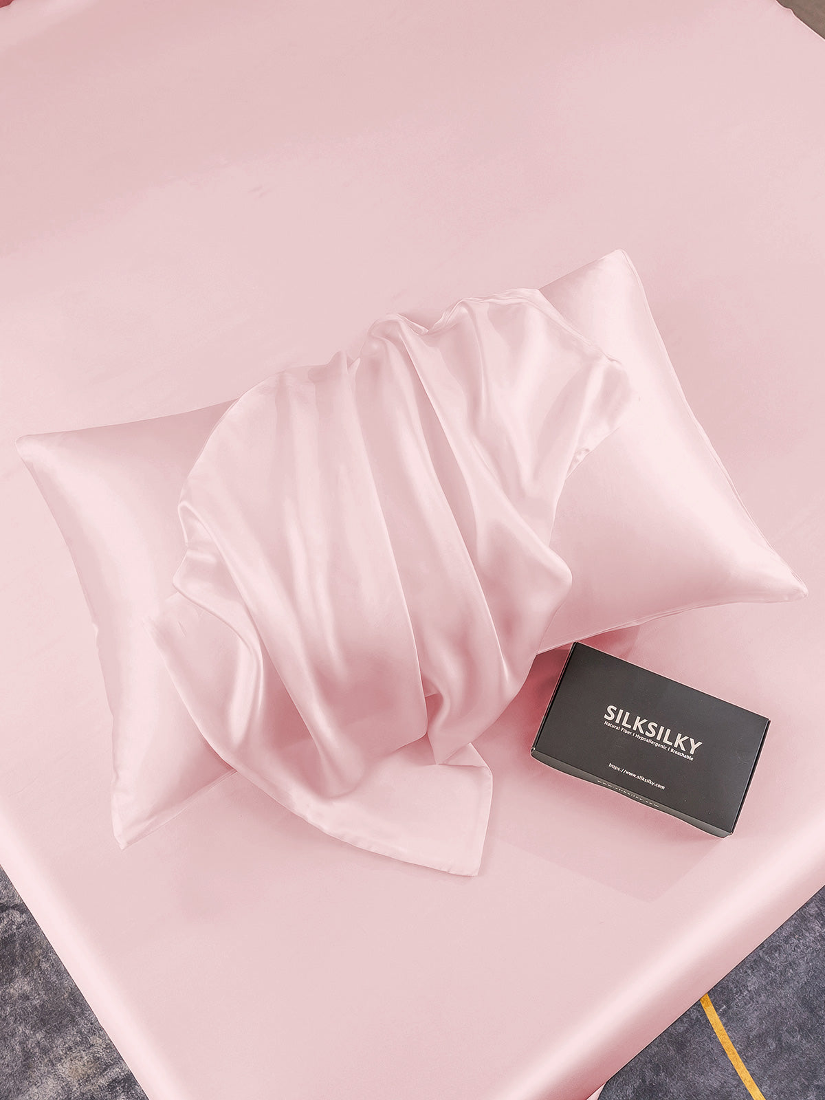 SilkSilky SE 30Momme Rent Silke Pillowcase Rosa 005