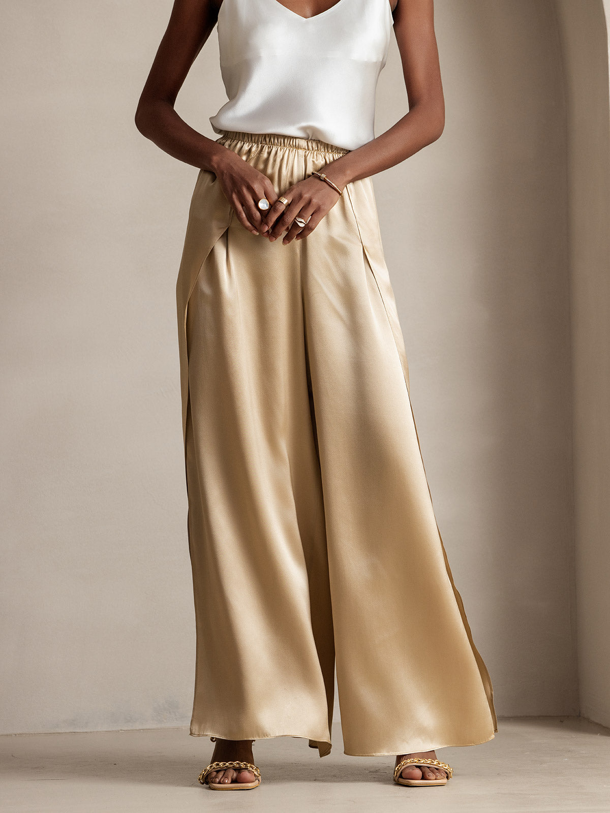 [Champagne] SilkSilky-SE 19Momme Silke Womens Pants 003