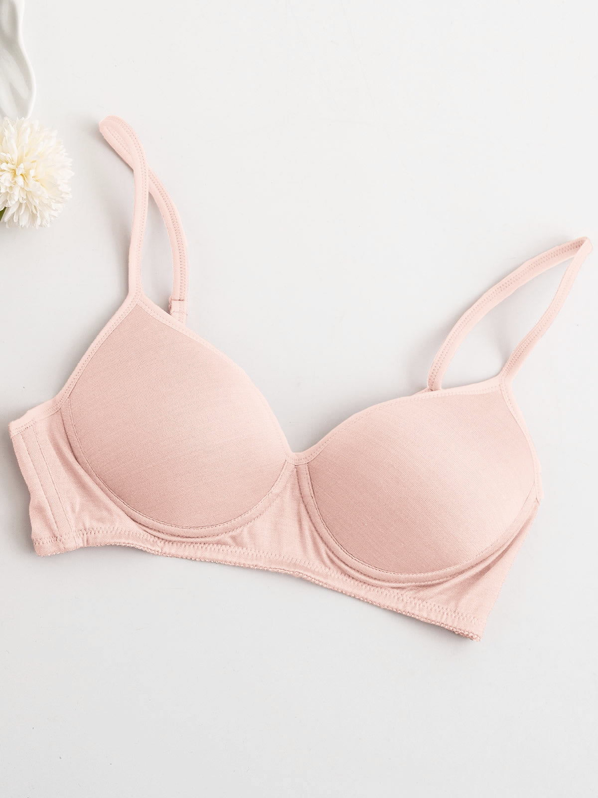 [Ljusrosa] SilkSilky-SE Silke Stickad Bra 005