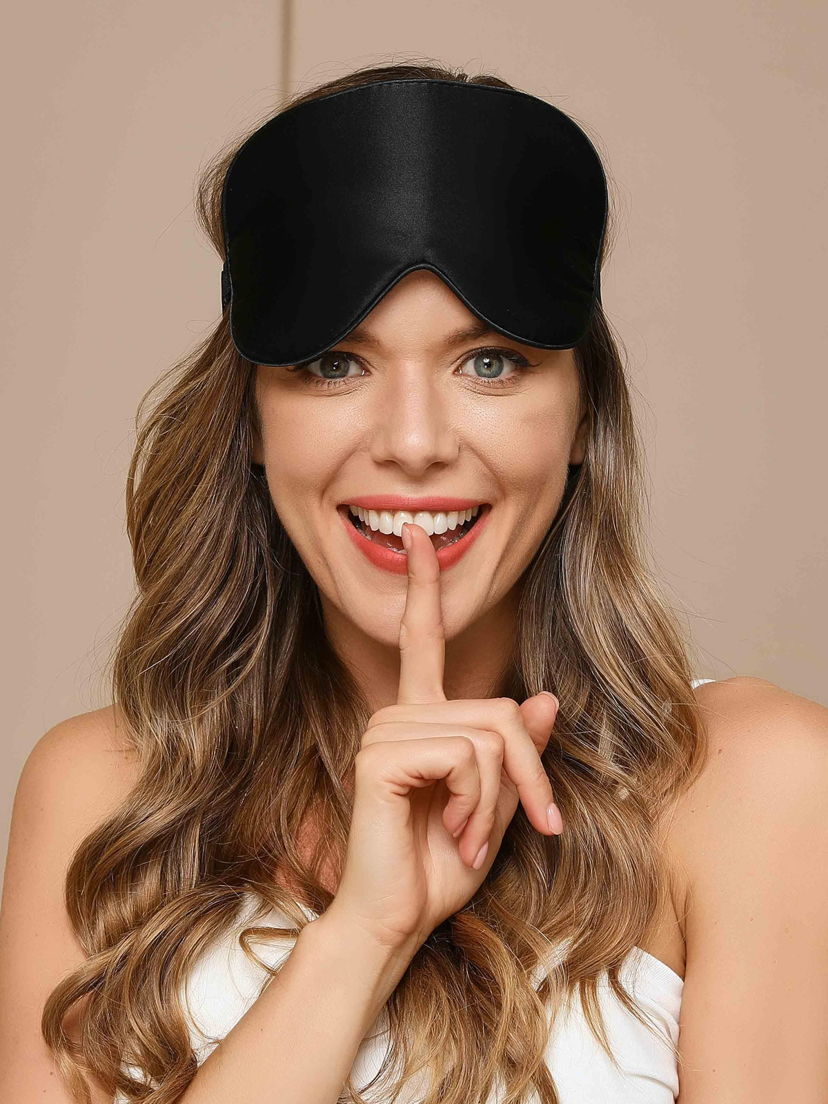 [Svart] SilkSilky-SE 19Momme Rent Silke Eye Mask 002