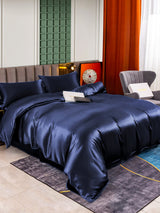 [Mörkblå] SilkSilky-SE 25Momme Rent Silke Bedding Set 003