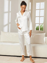 [Vit] SilkSilky-SE Long Sleeve Lapel Collar Dam Pyjama 002