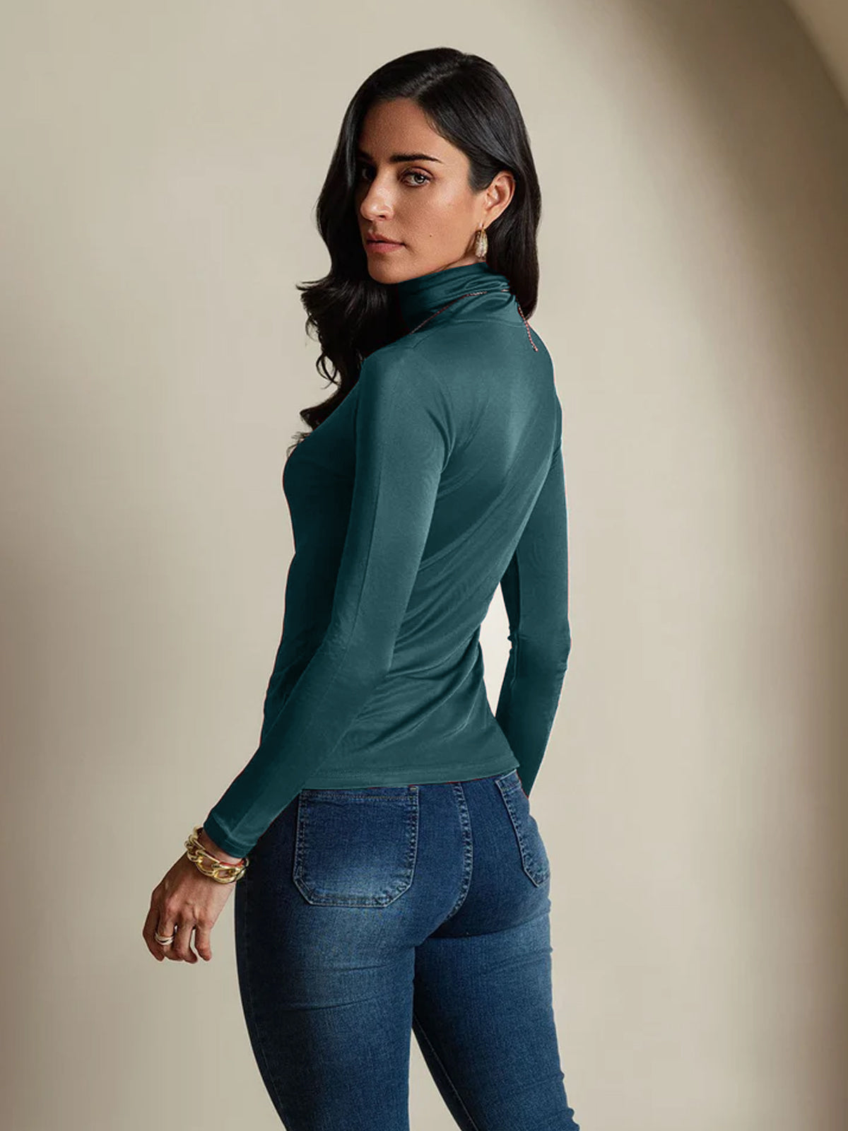 [Mörkgrön] SilkSilky-SE Silke Womens T-Shirt 002,