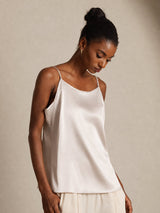 [Beige] SilkSilky-SE Spaghetti Strap Cami Toppar 004
