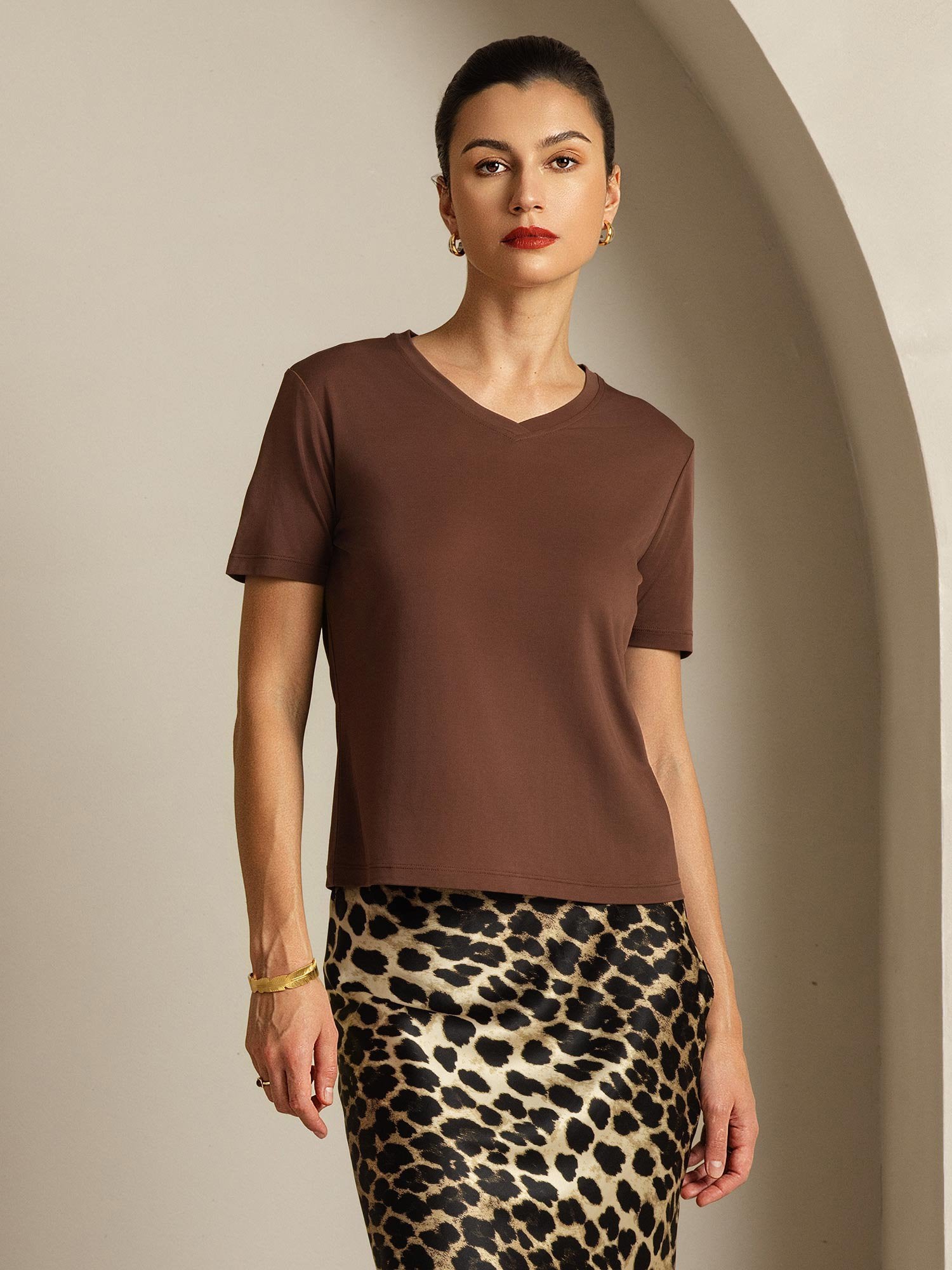 [Kaffe] SilkSilky-SE Rent Silke Womens T-Shirt 001