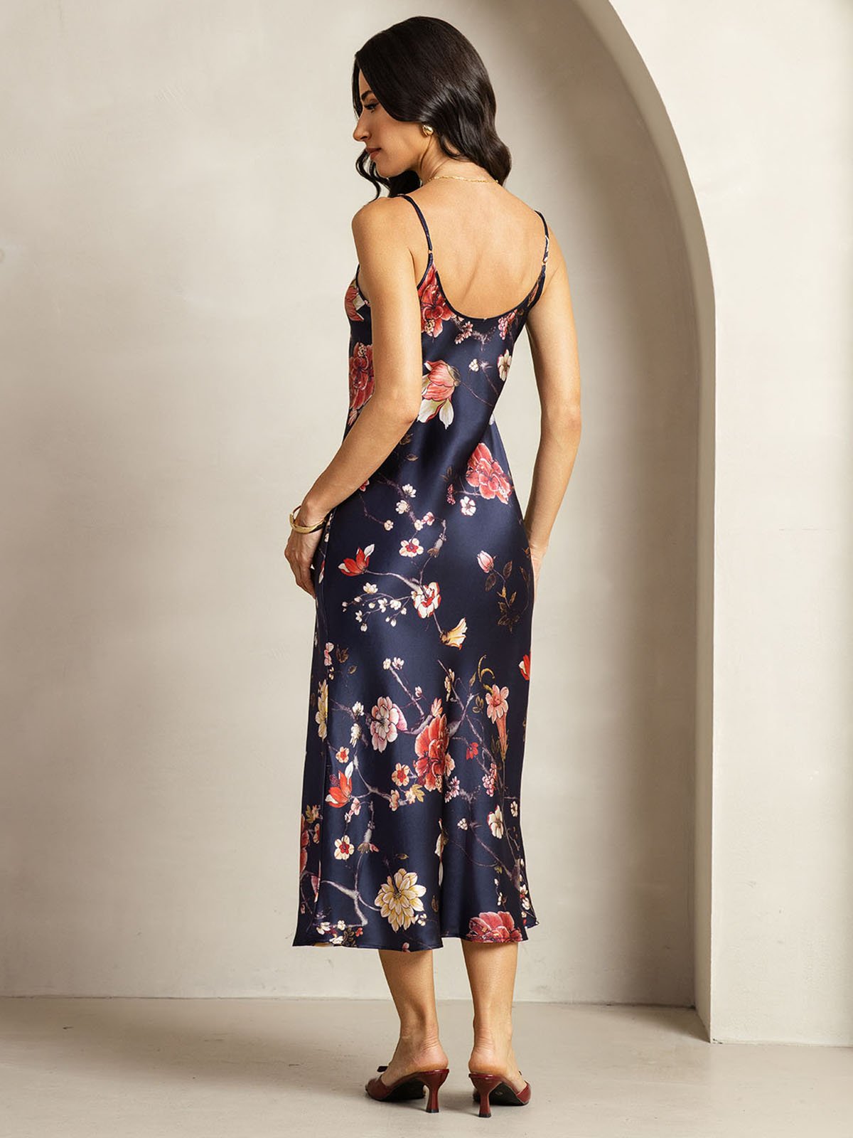 [MarinBlommor] SilkSilky-SE 19Momme Silke Dress 002