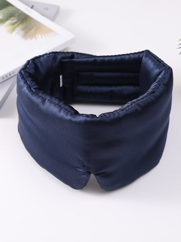 [Mörkblå] SilkSilky-SE 19Momme Rent Silke Eye Mask 004