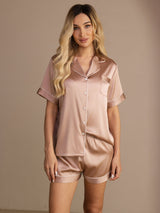 [Toscana] SilkSilky-SE Short Sleeve Lapel Collar Dam Pyjama 001