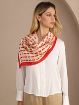 [Beige Körsbär] SilkSilky-SE Scarf 004