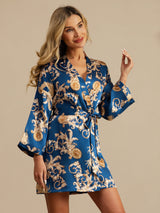 [Navy Drake] SilkSilky-SE 3/4 Sleeve Dam Morgonrock 007