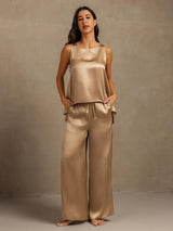 [Champagne] SilkSilky-SE Sleeveless Scoop Neck Dam Pyjama 008