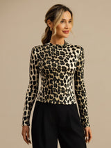 [Leopard] SilkSilky-SE Long Sleeve Dam T-Shirt 001