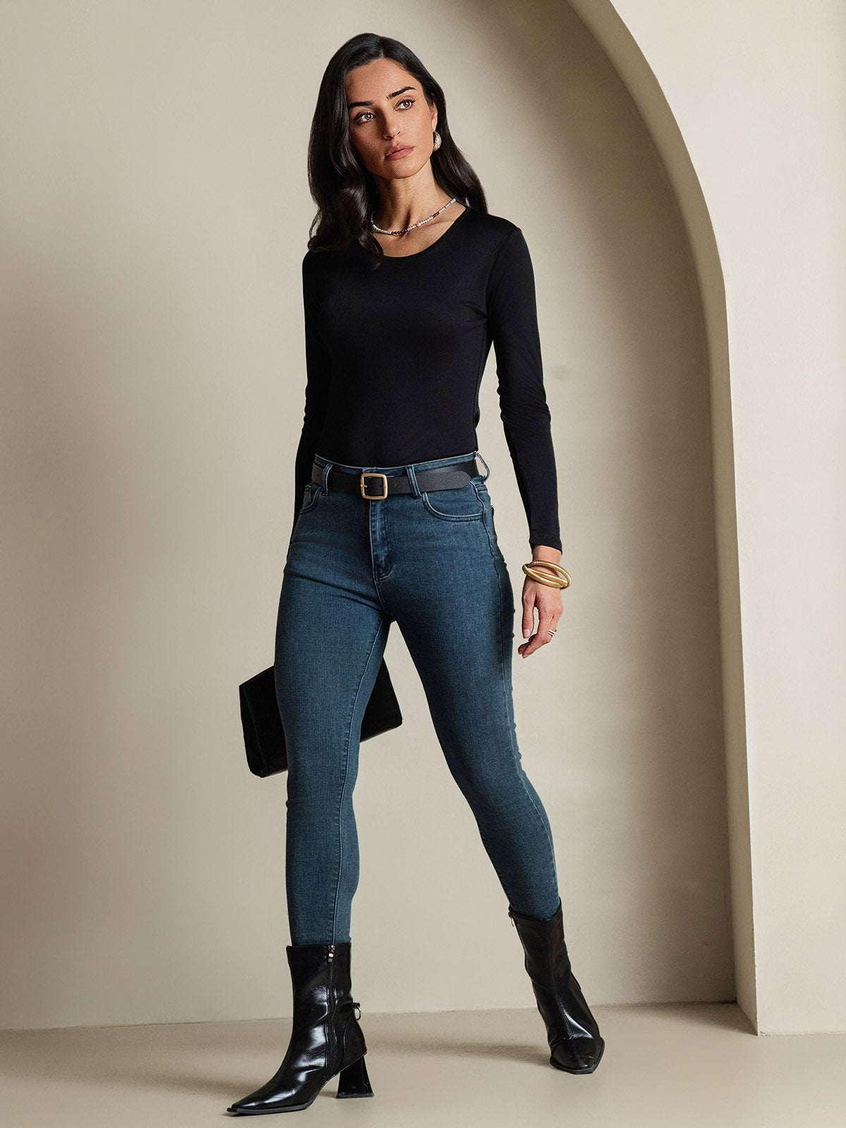 [Svart] SilkSilky-SE Silke Womens T-Shirt 007