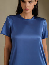 [Äkta Petrol] SilkSilky-SE Short Sleeve Crew Neck Klänning 004